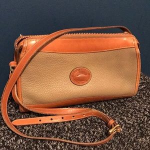 Vintage Dooney and Bourke taupe and tan handbag